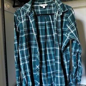 Great Northwest Clothing Company Teal Plaid Flannel